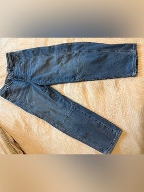 LOFT Women's Barrel Denim Jeans in Medium Blue